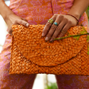 Bolso Clutch Tangerina