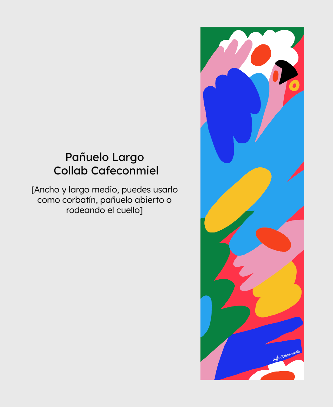 Pañuelo Largo Collab Cafeconmiel - Imagen 3