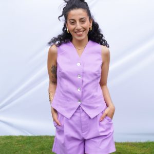 Short Iky Sastrero Lino Lila
