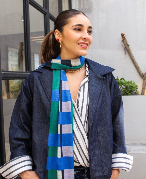 Bufanda Trama Azul - Imagen 3