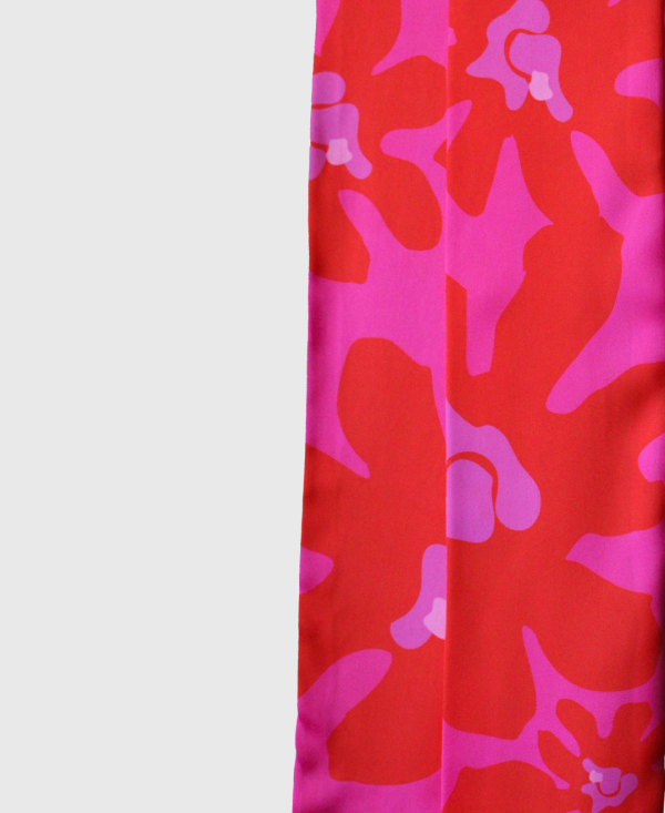 Pañuelo Corbatín Flores Rosso - Imagen 4